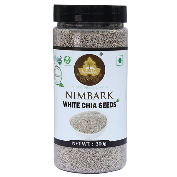 Nimbark Organic Chia Seeds White | Healthy Snack | White Seeds | Chia Seeds | Healthy Seeds 300gm